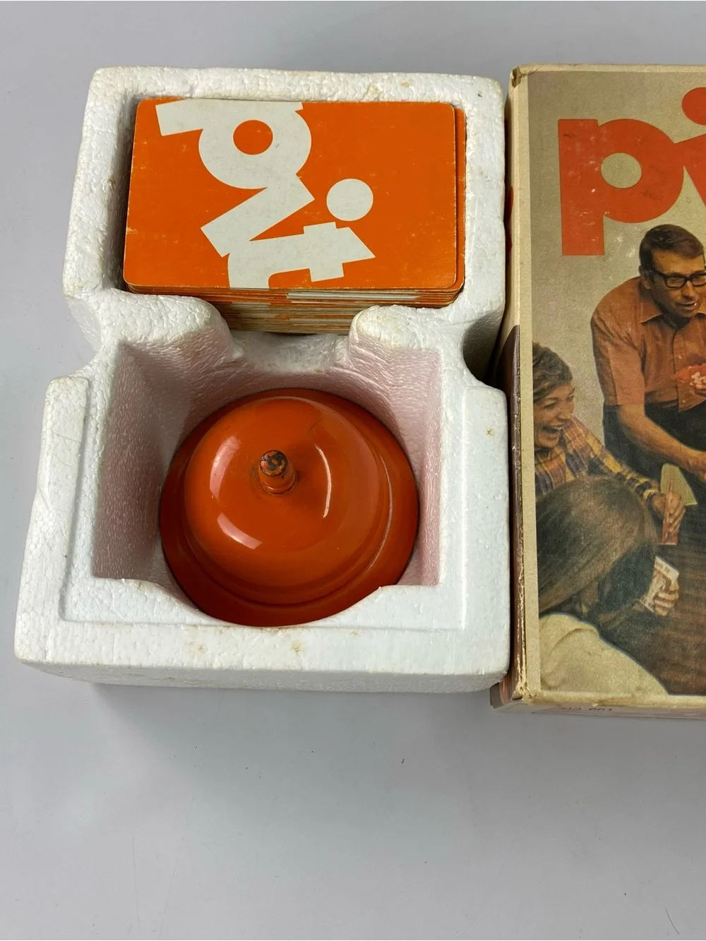 Vintage 1973 Pit Frenzied Trading Card Game with Orange Bell w/o Instructions